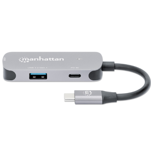 Docking Manhattan USB-C  3 Ptos HDMI 4K@60Hz USB-C 3