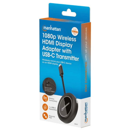 Transmisor Inalámbrico de Video Manhattan USB-C 1080p