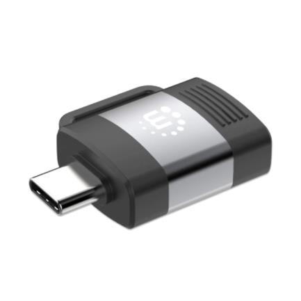 Adaptador Manhattan USB-C a USB-A V3.2 Aluminio Color Negro-Gris Espacial
