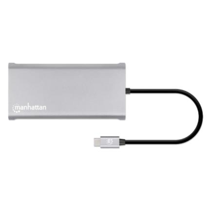 Docking Manhattan USB-C para Triple Monitor HDMI/USB-C/PD/SD/micro SD 4