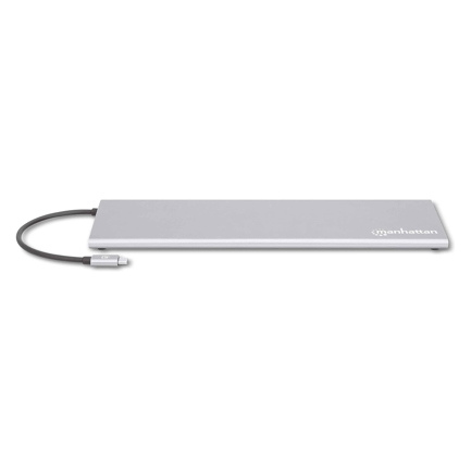 Docking Manhattan USB-C 11 Puertos HDMI/Mini DP/VGA USB-C PD/3xUSBv3.2 Red/Audio/SD/micro SD 2