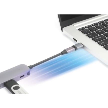 Adaptador USB-C V3.2 Gen1 AM-CH 5Gbps 3A Aluminio Gris Espacial/Negro 4