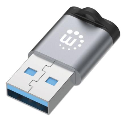 Adaptador USB-C V3.2 Gen1 AM-CH 5Gbps 3A Aluminio Gris Espacial/Negro 5