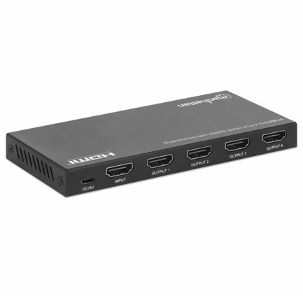 Video Splitter MANHATTAN HDMI 4k@60Hz 1 in 4 out Reductor Escala