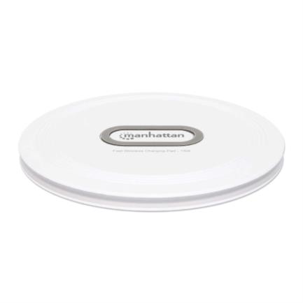 Base de Carga Manhattan Inalámbrica Rápida 15W Qi Redonda Color Blanco