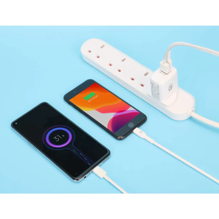 Cargador de Pared Manhattan 20W  USB-C PD (20W) y USB-A QC (18W) 4
