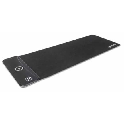 Mousepad Manhattan Gaming XXL Luz LED con Cargador Inalámbrico Color Negro