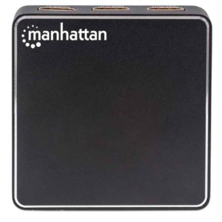 Video Splitter Manhattan HDMI 4K a 60Hz 2 Puertos Color Negro