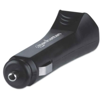 Cargador Manhattan PopCharge Auto Dúo 2 Puertos USB para Auto Color Negro