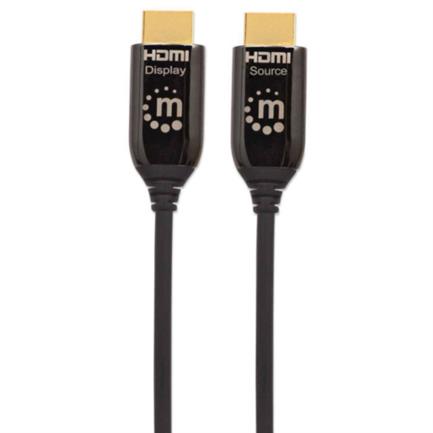 Cable Manhattan HDMI 2.0 Fibra Optica M-M 50m Color Negro 2