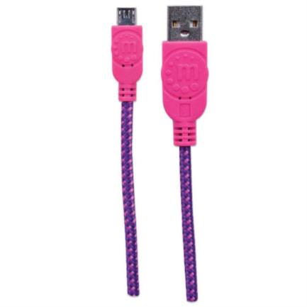Cable Manhattan Micro-B USB Alta Velocidad 1m Color Rosa-Morado 4