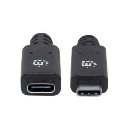 Cable Manhattan Extensión USB-C 3.2 Súper Velocidad 50cm Color Negro 2
