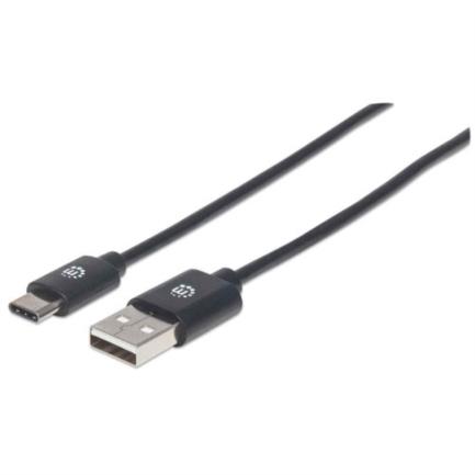 Cable Manhattan USB A-C 2.0 Alta Velocidad 3m Color Negro
