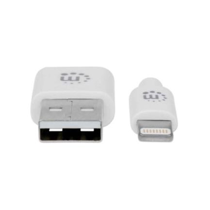 Cable Manhattan Lightning a USB-A 1m Color Blanco 2