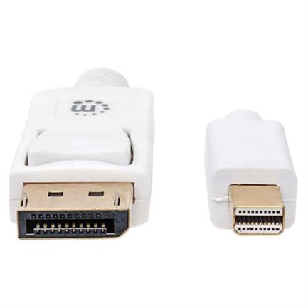 Cable Manhattan Mini DisplayPort M-M para Monitor 2m Color Blanco 3