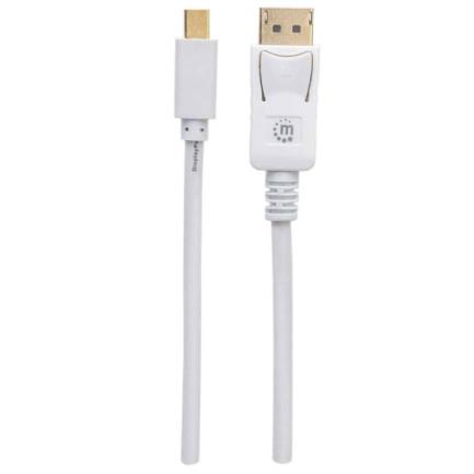 Cable Manhattan Mini DisplayPort M-M para Monitor 2m Color Blanco 4
