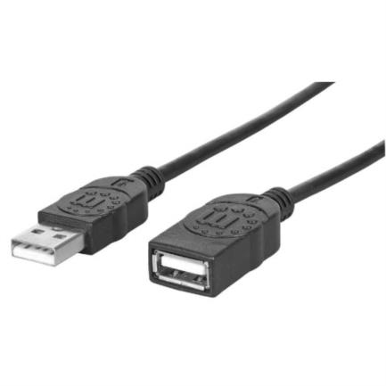 Cable Manhattan Extensión USB 2.0 Alta Velocidad 1.8m Color Negro 2