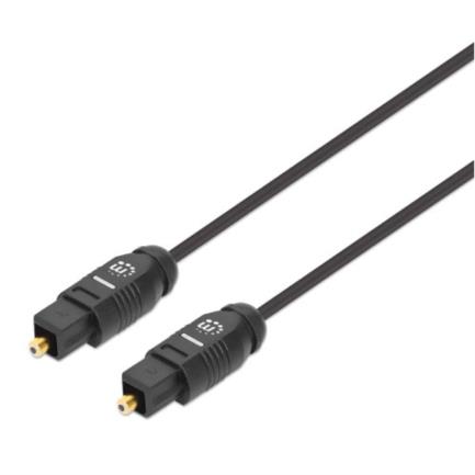 Cable Manhattan Audio Digital Óptico Toslink M-M 3m Color Negro
