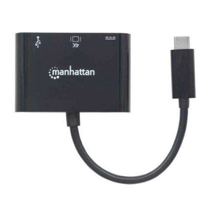 Docking Manhattan USB-C a HDMI Multipuertos Color Negro