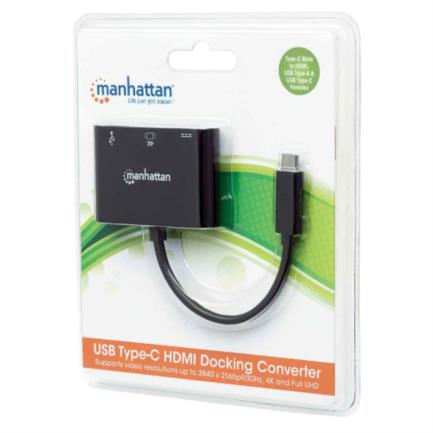 Docking Manhattan USB-C a HDMI Multipuertos Color Negro 2