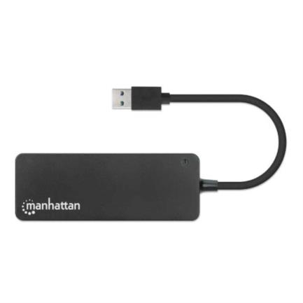 Hub Manhattan USB 3.2 Gen1 4 Puertos USB-A Color Negro 2