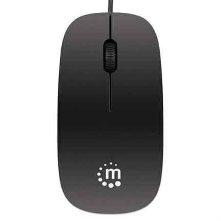 Mouse Manhattan Económico Óptico Silueta USB 1000 ppp Color Negro 3