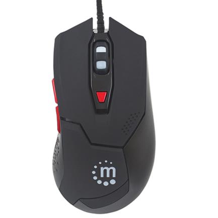 Mouse Manhattan Gaming Óptico LED USB 6 Botones Color Negro 3
