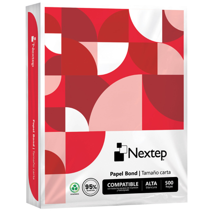 Papel Cortado Nextep Copy Carta 75 Grs 95% de Blancura Caja C/5000 hojas