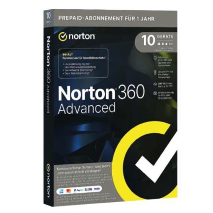Licencia Antivirus Norton 360 Advanced 1 Año 10 Dispositivos 21443264