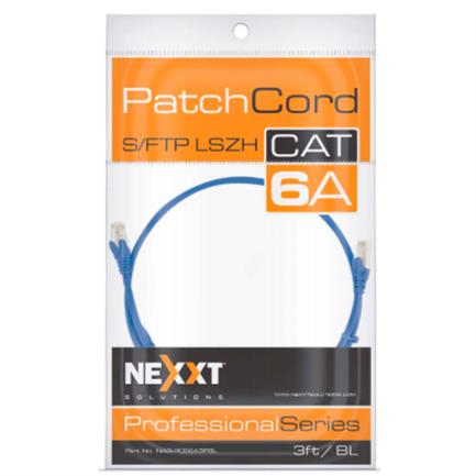 Cable de Conexion Nexxt Solutions S/FTP Cat6A 90 cm LSZH Azul