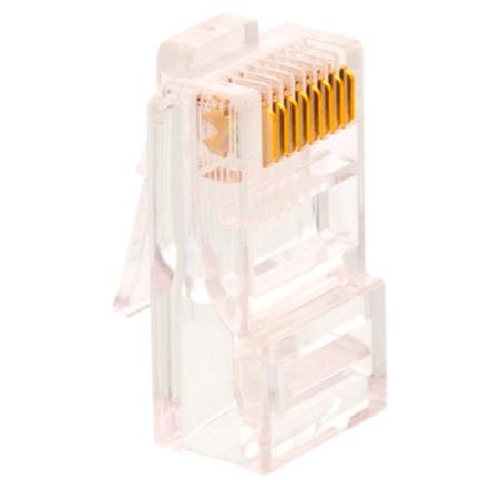 Conectores Modulares Nexxt Solutions AW102NXT02 Conector RJ45 Oro sobre Niquel 50µ Cat5e Sin Blindaje (100 Pzas)
