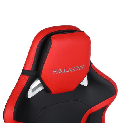 Silla Gamer Nextep Ergonomica Falkor Masaje Lumbar y Reposa Pies Color Rojo/Negro 2