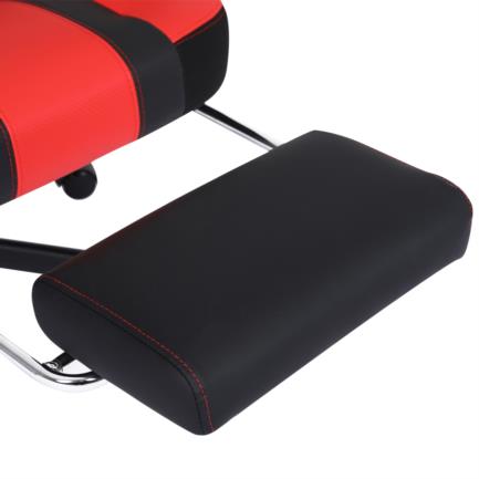 Silla Gamer Nextep Ergonomica Falkor Masaje Lumbar y Reposa Pies Color Rojo/Negro 4