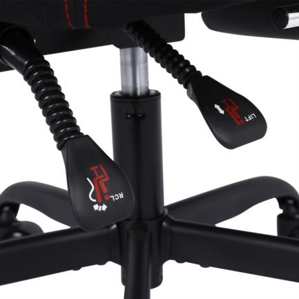Silla Gamer Nextep Ergonomica Falkor Masaje Lumbar y Reposa Pies Color Rojo/Negro 5