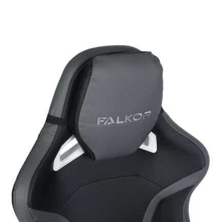 Silla Gamer Nextep Ergonomica Falkor Masaje Lumbar y Reposa Pies Color Gris/Negro 2