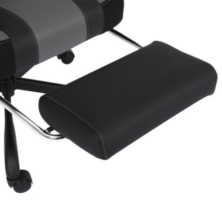 Silla Gamer Nextep Ergonomica Falkor Masaje Lumbar y Reposa Pies Color Gris/Negro 4