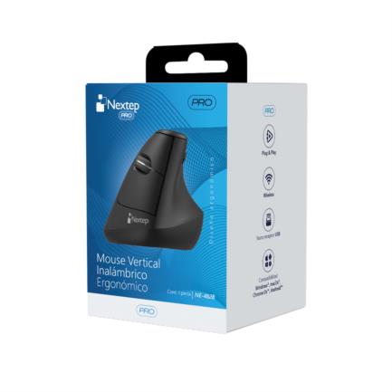 Mouse Nextep Vertical Pro Inalambrico Ergonomico 1600 dpi 4