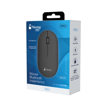 Mouse Nextep Pro Bluetooth Inalambrico 1600 DPI Silencioso Bateria Incluida 3