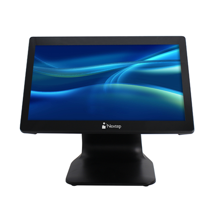 Monitor Nextep 15.6" Touch Screen Punto de Venta LCD Alto Brillo y Resolucion Con Base 5