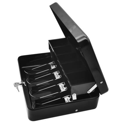 Caja Dinero Nextep Metalica Extra Grande 30 cm Bandeja Con Clips Para 4 Billetes 3