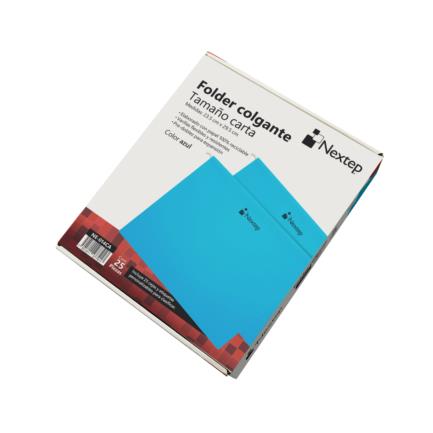 Folder Colgante Nextep Economico Carta Color Azul c/25 6