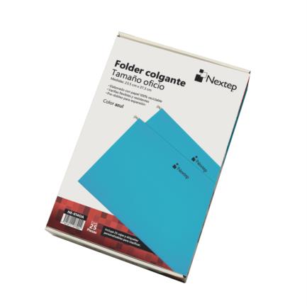 Folder Colgante Nextep Economico Oficio Color Azul c/25 6