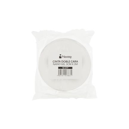 Cinta Nextep Doble Cara Nano Gel 3cm x 3m Paquete c/6 Piezas