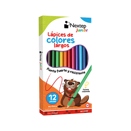 Colores de Madera Nextep Junior Largos C/12 Piezas