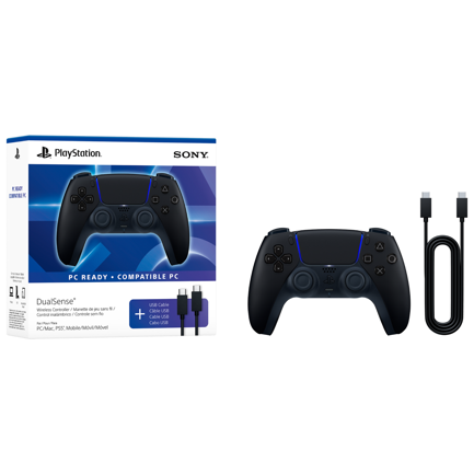 Control inalámbrico PlayStation DualSense Midnight Black + cable USB para PC 4