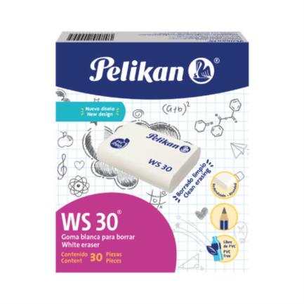 Borrador pelikan ws-30 lapiz blanco c/30