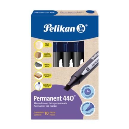 Marcador pelikan permanente 440 color azul c/10 pzas