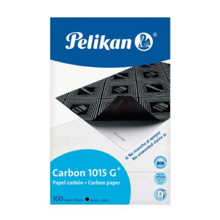 Papel carbon pelikan 1015 g oficio negro c/100 hojas