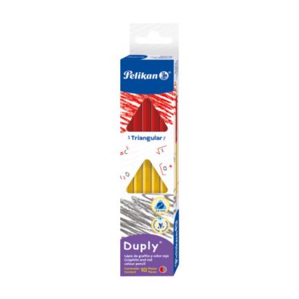 Lápiz pelikan duply triangular c/10 pzas