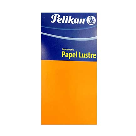 Papel Lustre Pelikan Naranja .50X.70Mts C/500